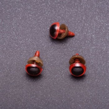 Příslušenství „Živé oči“ červené, průměr 10 mm, balení 50 párů