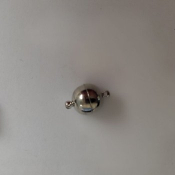 Magnetické zapínání pro bižuterii 15×10 mm, barva stříbrná, kov