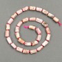 Korálky z rodonitu, broušené, průměr 12×6 mm, délka 40