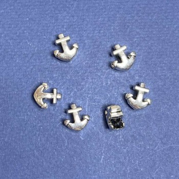 Korálek-vložka Pandora Kotva 12×13 mm, díra 5 mm, balení 20 g ± 8 ks
