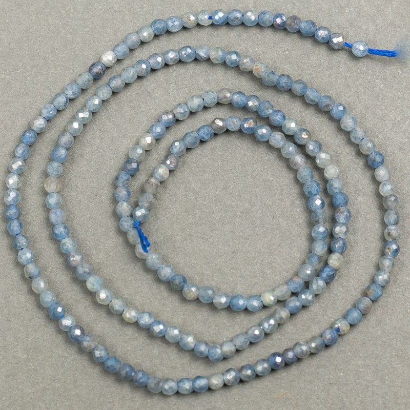 Přírodní labradorit – broušené korálky na niti, průměr 2 mm ±, délka 41 cm