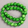 Korálky imitující chrysoprase (akryl) na šňůrce, hladká kulička, průměr 12,5 mm, délka 40 cm