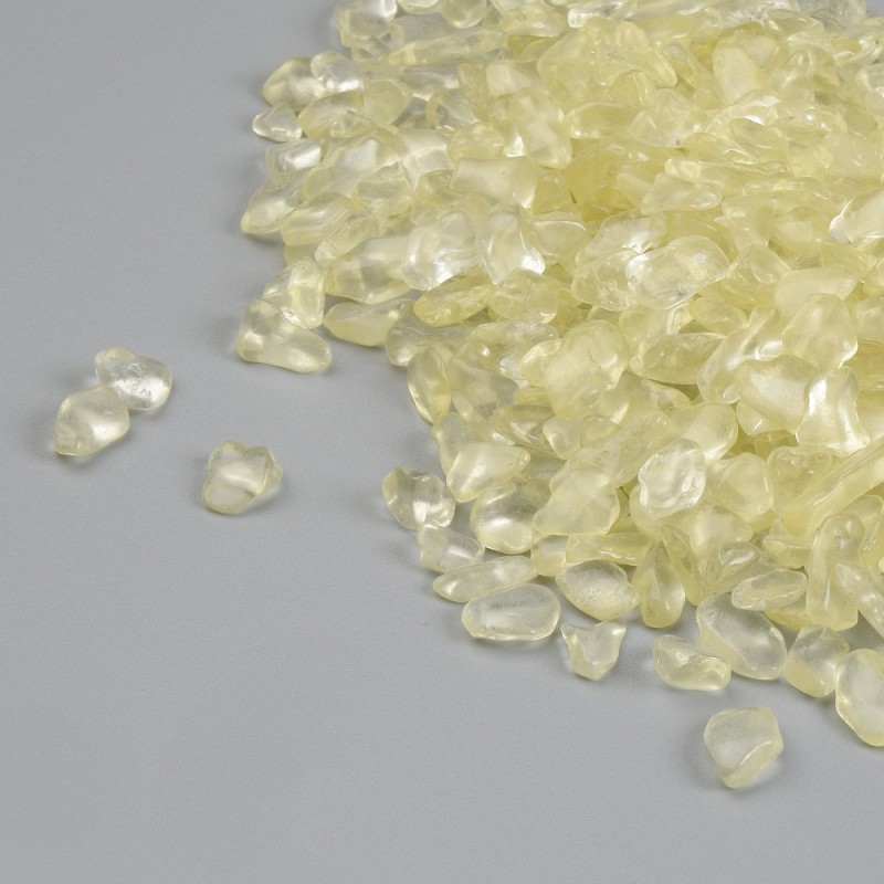 Šperkové komponenty – Citrínová drť bez otvoru, d 6-14×6×3-5 mm ± (Cena za 100 g)