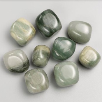 Suvenírový přírodní kámen serafinit, broušený 21×16 mm (+/-) balení 100 g