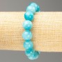 Náramek na gumičce Akvamarín (umělý akryl) hladká kulička, průměr 12,5 mm, délka cca 18 cm