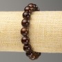 Náramek na gumičce s tygřím okem (umělé akrylové) hladká kulička, průměr 10 mm, délka 18 cm