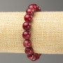 Náramek na gumičce z turmalínu (umělý akryl) hladká kulička, průměr 10 mm ±, délka 18 cm ±