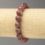 Náramek na gumičce Selenit (umělý akryl) hladká kulička, průměr 10 mm ±, délka 18 cm ±