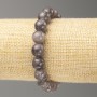 Náramek z imitace labradoritu na gumičce (umělý akryl) hladká korálka, průměr 10 mm, délka cca 18 cm