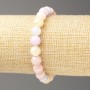 Náramek Morganit z umělého akrylu, průměr 8 mm, délka 18 cm, hladké kuličky na gumičce