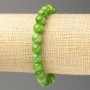 Náramek z umělého nefritu (umělý nefrit), průměr kuličky 8 mm ±, délka 18 cm ±, hladká kulička na gumičce