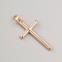 Přívěšek Xuping Kříž pozlacený 18K, průměr 30×16 mm+