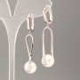 Náušnice Xuping s perlami Mallorky, průměr 12 mm, délka 4,5 cm, rhodiované
