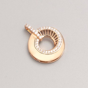 Přívěšek Xuping pozlacený 18K s bílými krystaly, průměr 20 mm+