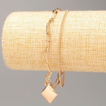 Náramek Xuping s pozlacením 18K, délka 17–21 cm, tloušťka 5 mm +