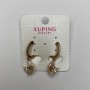 Náušnice Xuping pozlacené 18K se bílými krystaly, průměr 14×11 mm, délka 2,5 cm
