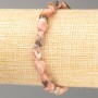 Náramek z přírodního kamene rhodochrozitu, galetové korálky, průměr 10×6 mm (±), délka 18 cm