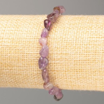 Náramek z přírodního ametritu, galetové broušení, průměr 8×5 mm, délka 18 cm