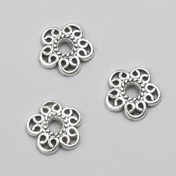 Koncovka pro šperky, kovová, barva kovu stříbrná, průměr 12×2 mm (±), balení -20 g, 52 ks (±)