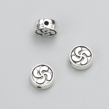 Фурнітура намистина вставка, діаметр 8х3мм+- фас. 20гр. 23шт+- колір металу "срібло"