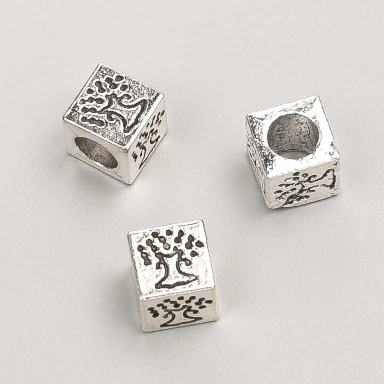 Korálka Pandora, průměr 7 mm, balení 20 g, 13 ks ± barva kovu "stříbro"