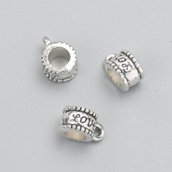 Poutko (bail) pro šperk «Love», rozměry 8×6×11 mm, díra 4,5 mm, balení 20 g ± 20 ks