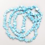 Korálky tyrkysové (umělý křemen) – drobné korálky na niti, průměr 7×3 mm, délka 86 cm
