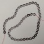 Korálky z hematitu ve tvaru křížů, průměr 6×8 mm, délka 39 cm, na šňůrce