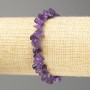 Náramek z ametystu, přírodního kamene, drobné fragmenty o průměru 10×5 mm, délka 18 cm (elastický)