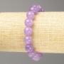 Náramek z ametystu (umělý tónovaný křemen) hladká korálka, průměr 10 mm, délka 18 cm (elastický)