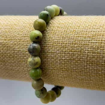 Náramek z australského jadeitu (umělý akryl) hladké korálky, průměr 8,5 mm, délka 18 cm (elastický)