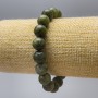 Náramek z umělého jadeitu s akrylovými kuličkami, hladké, průměr 10,5 mm, délka 18 cm (elastický)