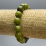 Náramek z jadeitu (umělý akryl) – hladká kulička, průměr 12 mm, délka 18 cm (elastický)