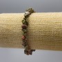 Náramek z jaspisu, heliotropu a unakitu, z přírodních kamenů, drobné korálky, průměr 8×3 mm, délka 18 cm (elastický)