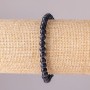 Náramek z aventurinu Noční Kaíra – modrý písek na gumičce, hladká kulička, průměr 6 mm, obvod 18 cm