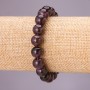 Náramek z ametystu na gumičce, hladké kuličky, průměr cca 8 mm, obvod 18 cm