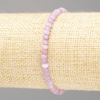 Náramek „Ametyst“ (umělý) facettované rondely, průměr 4 × 2,5 mm, délka 18 cm (elastický)