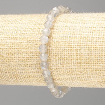 Náramek z labradoritu, brusovaný korálek o průměru 6 mm (+/−), délka 18 cm (elastický)