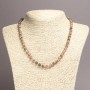 Náhrdelník z přírodního selenitu – hladká kulička, průměr 6 mm, délka 45 cm