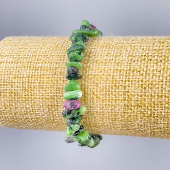 Náramek z přírodního zozitu – drobné fragmenty, průměr 8×4 mm, délka 18 cm (elastický)