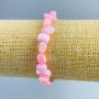 Náramek z bílo-růžové perleti, fasetované korálky, průměr 8×6 mm ±, délka 18 cm (elastický)