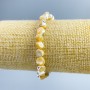 Náramek z béžové perleti, broušené korálky, průměr 8×6 mm, délka 18 cm (elastický)