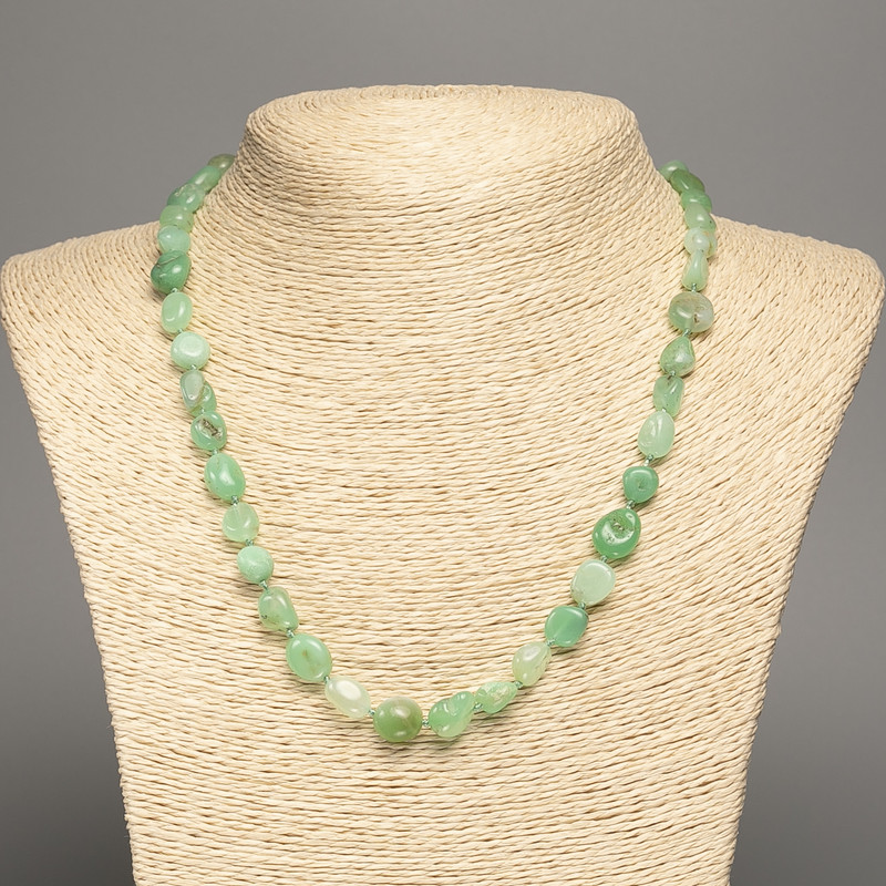 Náhrdelník z chrysoprusu, fazetované korálky, průměr 6×7 mm, délka 48 cm +