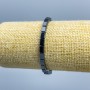 Náramek z hematitu s obdélníkovými tvary, rozměry 6×4 mm, délka 18 cm (elastický)