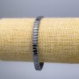 Náramek hematit obdélníkového tvaru, rozměry 3×6×2 mm, délka 18 cm (elastický)