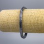 Náramek z hematitu ve tvaru zig-zag, průměr 6×2 mm, délka 18 cm (elastický)