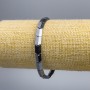 Náramek z hematitu „Šipka“, průměr 6×10×3 mm, délka 18 cm (elastický)