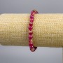 Náramek z melounového turmalínu (kusový) hladké kuličky, průměr cca 6 mm, délka 18 cm, elastický