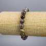 Náramek ze slunečního kamene, hladká kulička, průměr cca 10 mm, délka 18 cm, elastický