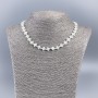 Náhrdelník z přírodní bílé perleti ve tvaru křížků, rozměr cca 8×8×3 mm, délka 50 cm